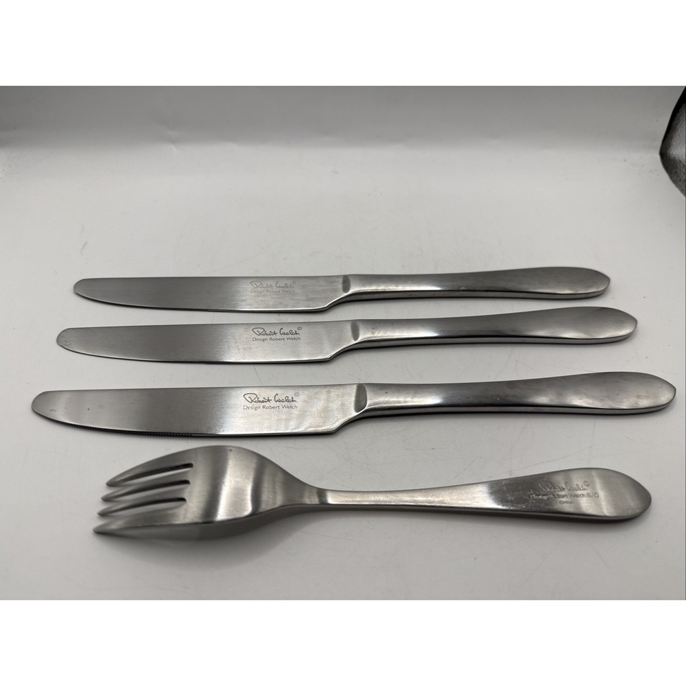 Robert Welch 3 Butter Knifes‎ And 1 Fork